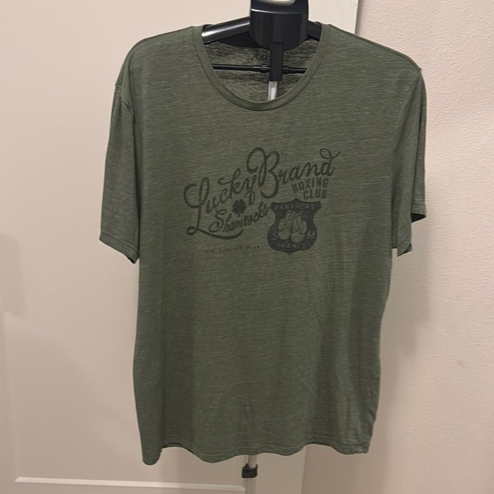 Lucky Brand Green Short Sleeve Tee Casual Comfort